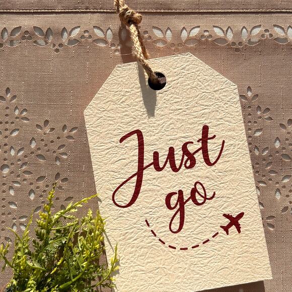 Michaels "Just Go" Travel Tabletop Wall Room Decor by Ashland - Picture 1 of 7